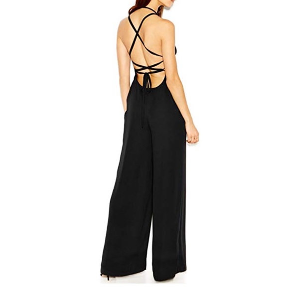 RACHEL Rachel Roy Pants - Rachel Roy Black Strappy Jumpsuit